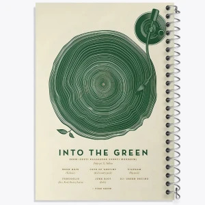 دفتر ژورنال نویسی 50 برگ خندالو مدل نقطه ای طرح بازگشت به سبز (Into The Green) کد F14166