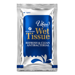 دستمال مرطوب ویهان مدل AntiBacterial-3-100 سه بسته 100 عددی