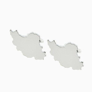 دکمه سردست لولایی نقره مردانه مدل ایران