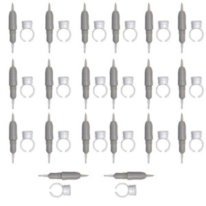 کارتریج میکرونیدلینگ مدل FLAT NEEDLE 3 به همراه تشتک تتو مجموعه 20 عددی