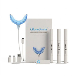 کیت بلیچینگ سفیدکننده دندان گلوری اسمایل مدل GS-001W به همراه قلم ژل سفید کننده بسته 4 عددی