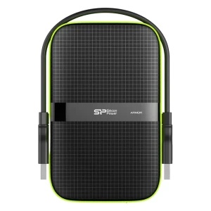 هارد اکسترنال سیلیکون پاور مدل Armor A60 ظرفیت دو ترابایت دارای رابط USB Type-A 3.2