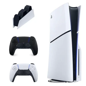 کنسول بازی سونی مدل PlayStation 5 Slim ظرفیت 1 ترابایت ریجن CFI-2116 اروپا به همراه دسته اضافی و پایه شارژر