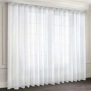 پرده پرهام دکور مدل حریر شاین ساده دوزی سایز 280×300 سانتیمتر