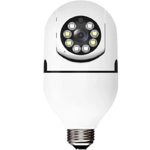 دوربین بیسیم مداربسته تحت شبکه مدل v380 با کیفیت Full HD 1080، لنز 2 مگاپیکسل، چرخش 360 درجه افقی و 90 درجه عمودی، دید در شب تا 20 متر، اتصال Wi-Fi، نصب روی دیوار و سقف، مناسب فضای باز و بسته
