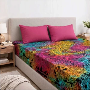روتختی دو نفره مدل سنتی هندی کد 504 سایز 220x200 سانتی‌متر