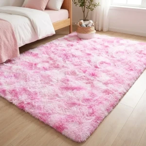 فرش ماشینی 400 شانه تیگران مفشوو زمینه صورتی حاشیه صورتی کمرنگ مدل UNICPINK