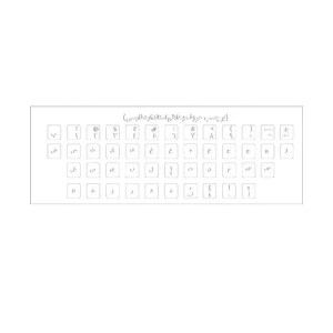 برچسب حروف فارسی کیبورد مدل 7232