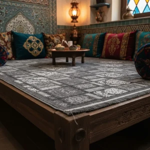 گلیم ماشینی جزیره طرح آرش مدل TO-6