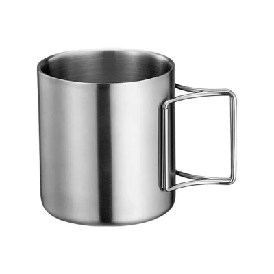 لیوان سفری مدل دسته تاشو کد STL35 گنجایش 0.35 لیتر