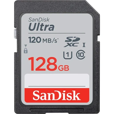 کارت حافظه SDXC سن دیسک مدل Ultra کلاس 10 استاندارد UHS-I U1 سرعت 120MBps ظرفیت 128 گیگابایت