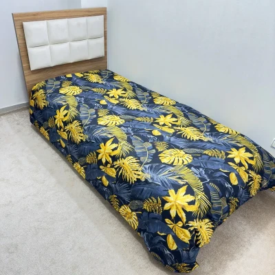 روکش لحاف ناتوسا مدل برگ انجیری یک نفره سایز 160x220 سانتی متر
