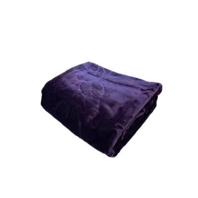 پتو 2 نفر نرمینه بافت مدل گل برجسته ۵۰۰۶ سایز 220x240 سانتی‌متر