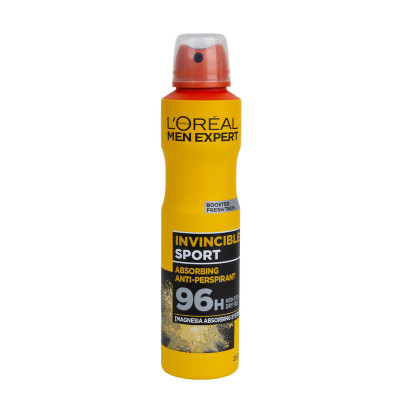 اسپری ضدتعریق مردانه لورآل مدل Invincible Sport حجم 250 میلی‌لیتر