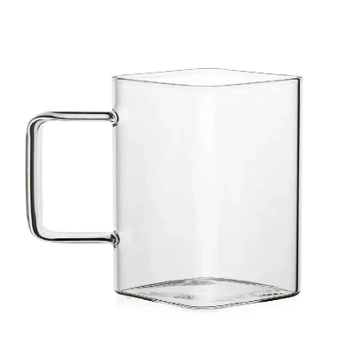 لیوان یاکوت مدل مربع دسته رنگی کد 1369n 10