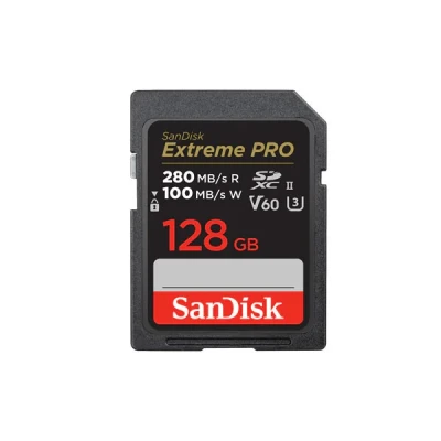 کارت حافظه SDXC سندیسک مدل EXTREME PRO کلاس A2 استاندارد UHSII-U3 سرعت 280MBps ظرفیت 128 گیگابایت