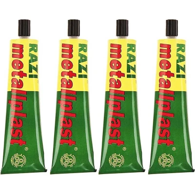 چسب آهن رازی مدل Metallplast حجم 100 میلی لیتر بسته 4 عددی
