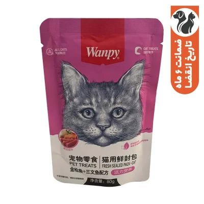 پوچ گربه ونپی مدل fish & chicken 03 وزن 80 گرم