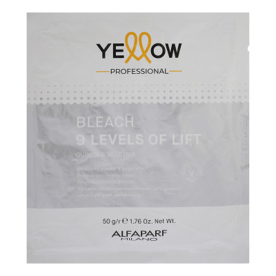 پودر دکلره یلو مدل 9Levels of lift وزن 50 گرم رنگ سفید