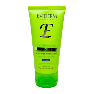 کرم مرطوب کننده و آبرسان صورت اویدرم مدل EcoSkin مناسب برای پوست چرب حجم 50 میلی‌لیتر