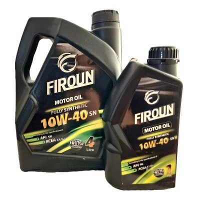 روغن موتور خودروی بنزینی فیرون مدل نانوگرافن NEW 10w40 SN حجم ۵ لیتر مجموعه دو عددی