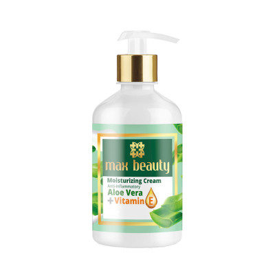 کرم مرطوب کننده مکس بیوتی مدل Aloe vera حجم 400 میلی لیتر