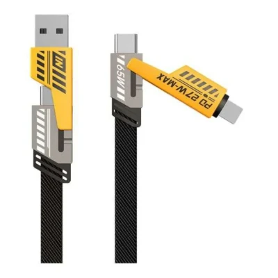 کابل تبدیل USBUSB-C به لایتنینگUSB-C اچ تی ام مدل 4in1 طول 1.2 متر