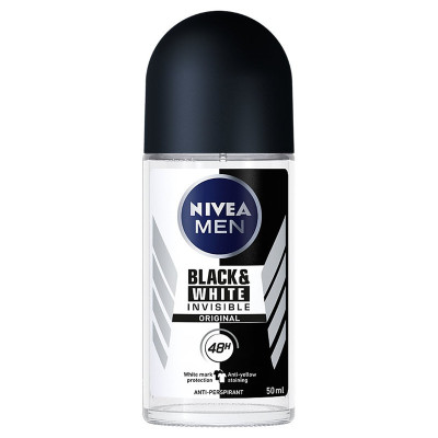 رول ضد تعریق مردانه نیوآ مدل invisible Black and white orginal حجم 50 میلی لیتر
