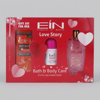 ست بهداشتی زنانه ای آی ان مدل Love Story مجموعه 3 عددی