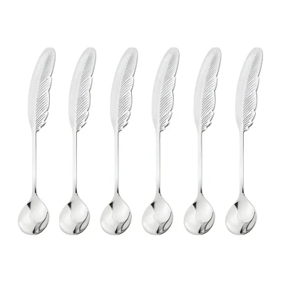 قاشق چای خوری مدل پر بسته 6 عددی