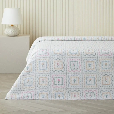 روتختی دو نفره انگلیش هوم مدل Gentle Florals سایز 220x200 سانتی‌متر