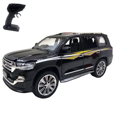 ماشین بازی کنترلی ناب سل مدل تویوتا لندکروز فلزی شارژی چراغدار Toyota Land Cruiser Rechargeable Remote Control Game Machine