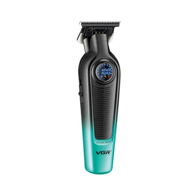 ماشین اصلاح موی سر و صورت شارژی وی جی ار مدل V-996 با تیغه سرامیک و تیتانیوم پیشرفته، باتری لیتیوم یون 2000 میلی‌آمپر، سرعت موتور 7000 دور در دقیقه، طراحی ارگونومیک، قابلیت اصلاح خشک و مرطوب، نمایشگر وضعیت باتری و اصلاح با شماره صفر