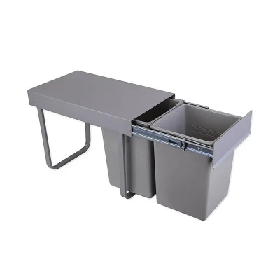 سطل زباله کابینتی مدل ریلی دو مخزن 24 لیتری