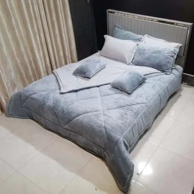 سرویس خواب مدل مخمل ترک تدی کد 4488 دو نفره 8 تکه