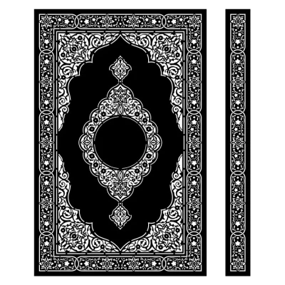 شابلون مدل اسلیمی فرش کد SP934 مجموعه 2 عددی