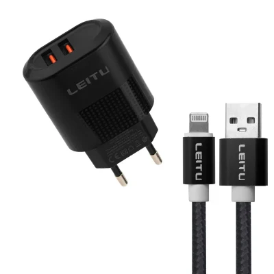 شارژر دیواری لیتو مدل LH-31 به همراه کابل تبدیل لایتنینگ