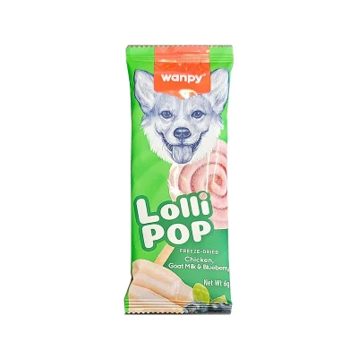 تشویقی سگ ونپی مدل Freeze Dried Lollipop طعم مرغ، شیر بز و بلوبری وزن 14 گرم