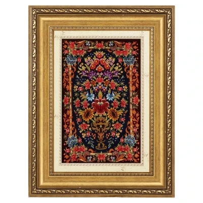 تابلو فرش دستباف سی پرشیا طرح گل در گلدان کد 904300