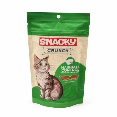 تشویقی گربه اسنکی مدل Hairball Control Crunch طعم مرغ وزن 60 گرم