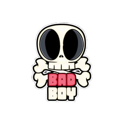 برچسب موتور سیکلت رایسان طرح اسکلت Bad Boy کد sm0102