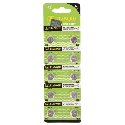 باتری ساعتی تیانکیو مدل AG7 LR927 395 بسته 10 عددی