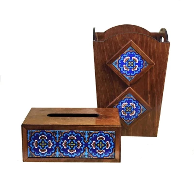 ست سطل و جای دستمال کاغذی مدل B1