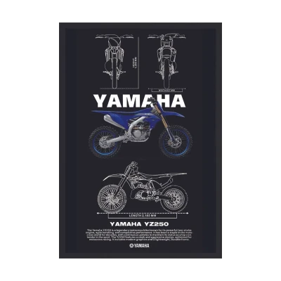 تابلو طرح موتور یاماها YZ کد 04 فریم مشکی
