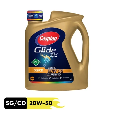 روغن موتور خودرو دوگانه سوز کاسپین مدل SGCD 20W50 CNG حجم 4 لیتر