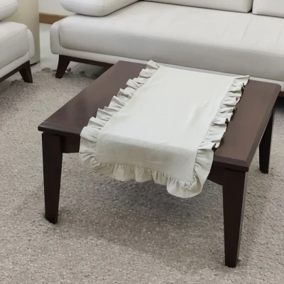 رانر مدل لینن نچرال دورچین سایز 120x48 سانتی‌متر