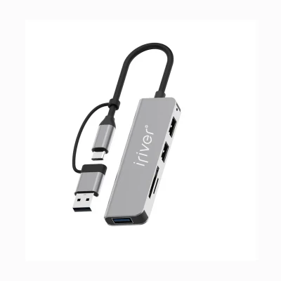 هاب و کارت خوان 5 پورت USB 3.0 آیریور مدل  HU-2 DUAL