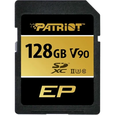 کارت حافظه SDXC پتریوت مدل V90 کلاس 10 استاندارد UHS-II U3 سرعت 300MBs ظرفیت 128 گیگابایت