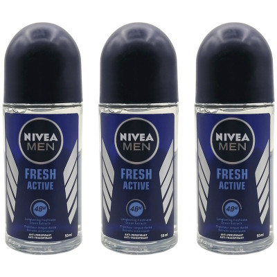 رول ضد تعریق مردانه نیوآ مدل Fresh Active حجم 50 میلی لیتر مجموعه 3 عددی