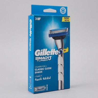 خودتراش ژیلت مدل Mach 3 Turbo به همراه یدک بسته 2 عددی